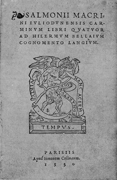 Couverture du livre Carminum libri quatuor par Jean Salmon Macrin