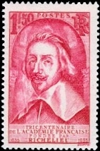 Portrait de Richelieu — Timbre PTT