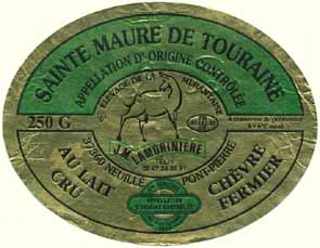 tiquette de fromage Sainte-Maure (AOC)