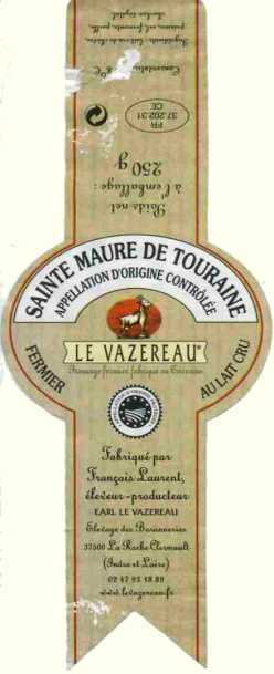 Bandeau entoura un fromage Sainte-Maure-de-Touraine (2009-09)