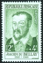 Timbre  l'effigie de Joachim Du Bellay