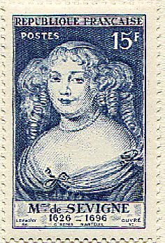 Timbre de La Poste reprsentant Mme de Svign