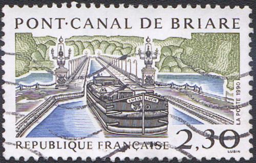 Canal de Briare — le pont canal — timbre La Poste (france)
