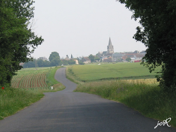 Ceaux-en-Loudun (Vienne) vu en venant de Sammarolles