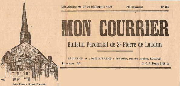 Mon Courrier — bulletin de la paroisse Saint-Pierre  Loudun