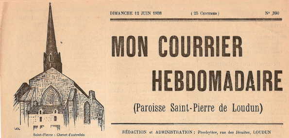 Mon Courrier hebdomadaire - bulletin de la paroisse Saint-Pierre  Loudun