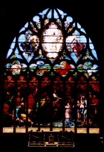 Le grand vitrail du chevet de l'glise du Martray — Loudun (Vienne — France)