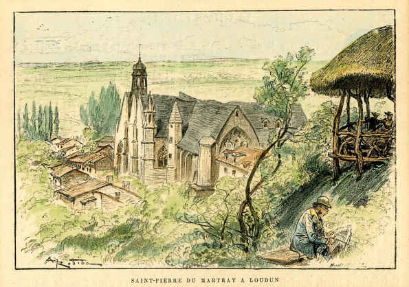 glise Saint-Hilaire  Loudun par Robida