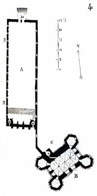 Plan du palais des ducs du Poitou  Poitiers (France-Vienne)