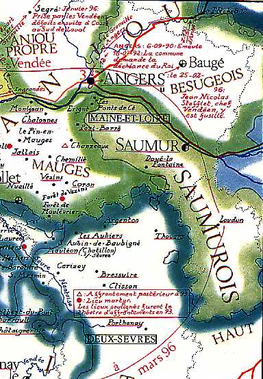 Carte du Saumurois sous la Rvolution